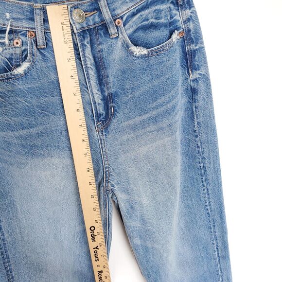 AE AMERICAN EAGLE Women's Size 4R Super High-Waisted Baggy Wide-Leg Jeans Trendy - Picture 15 of 16